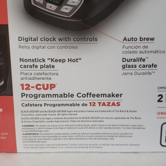 Black & Decker 12 - cup programmable coffee maker - Picture 6 of 8